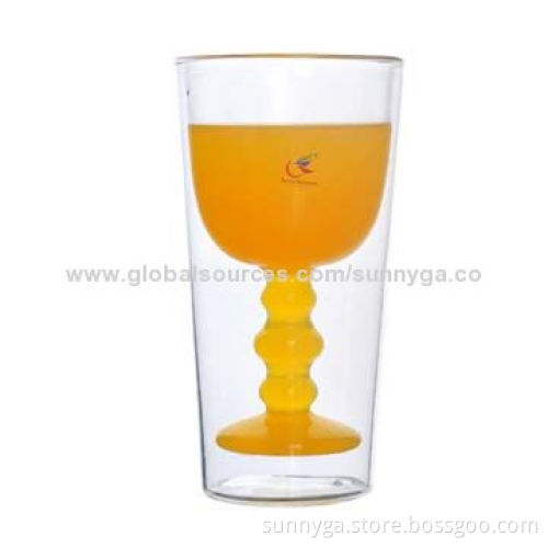 236mL Borosilicate Double Wall Drinking Glass, Any Decal Logo Printing AvailableNew